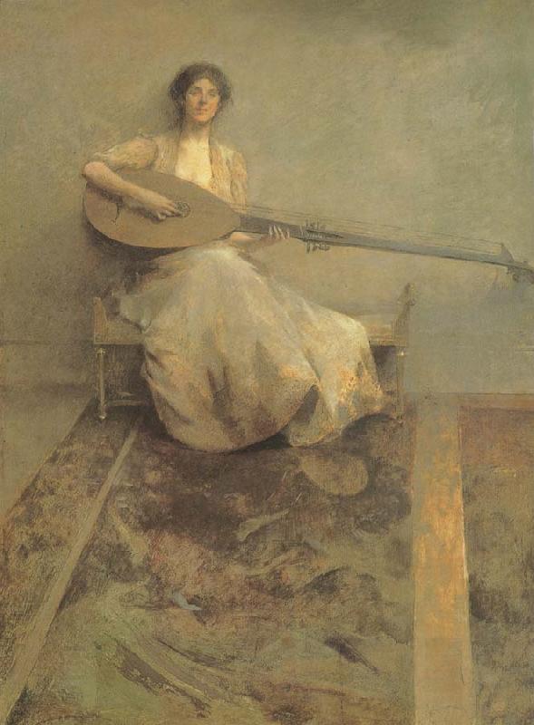 Thomas Wilmer Dewing Girl with Lute China oil painting art